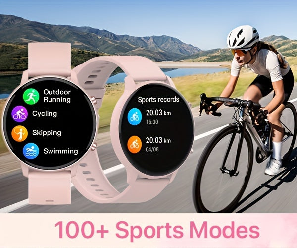 Smart Watch Gift for Women, 1.39-inch Full Touch Screen, Smart Call Watch with Answer and Make Call for iPhone and Android Phones, Message Push, Fitness Tracking Watch, Pedometer, Distance, Calories, 100+ Sports Modes, Sports