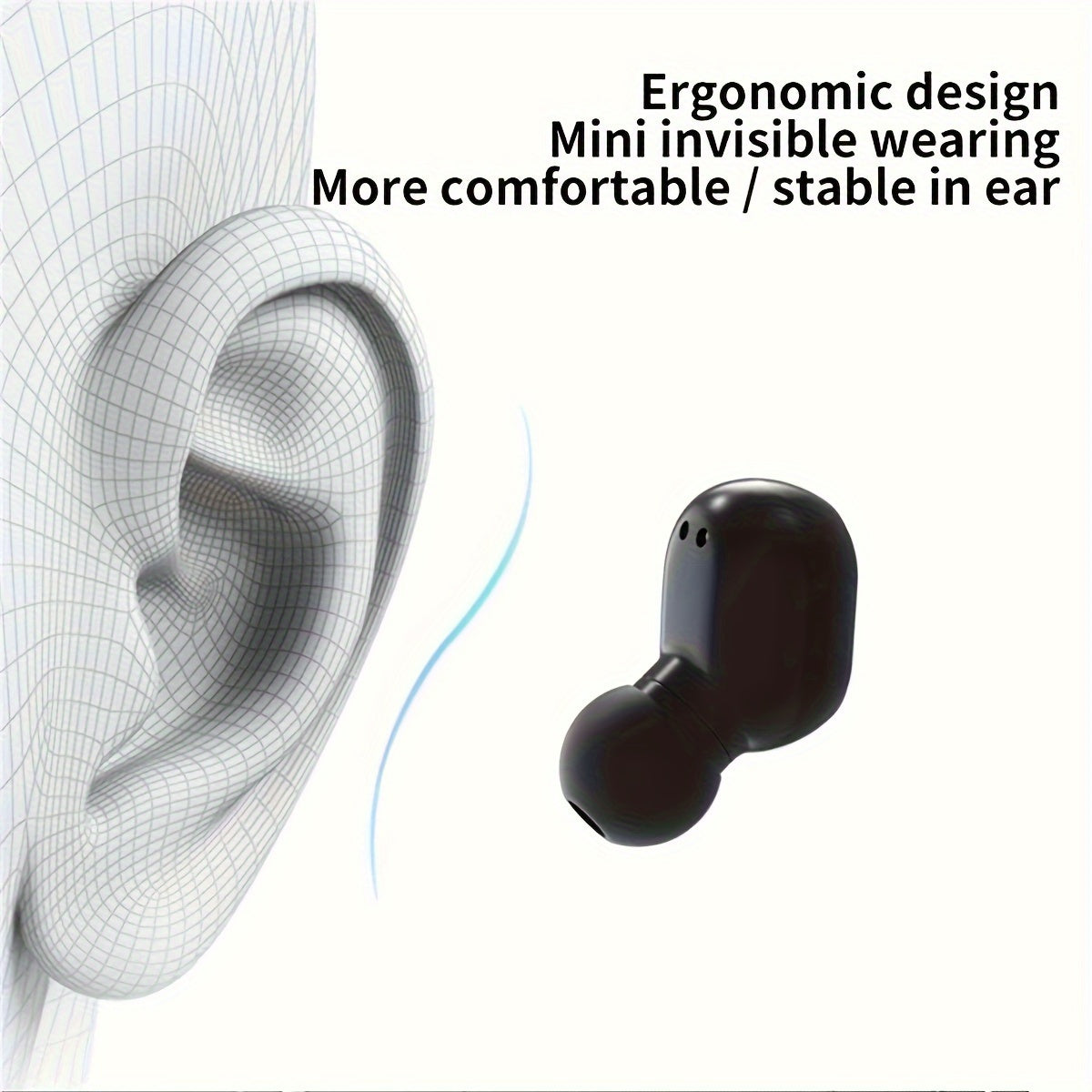 SENBENBAO MINI Wireless Earbuds: TWS True Wireless Connectivity, LED Digital Display, Hi-Fi Stereo Sound, In-Ear Design, Suitable for Gaming, Business, Outdoor, and Video Use, No Delay, Li-Polymer Battery, Compatible with Pho