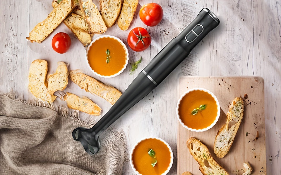 400W 2-Speed Lalayuan Powerful Handheld Blender - 304 Stainless Steel Blades Portable Stick Mixer - Electric Immersion Blender with Detachable Base