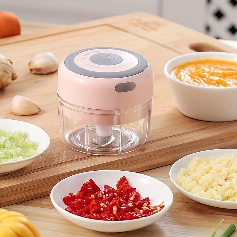 100/250ml USB Electric Mini Chopper - High-Performance Food Processor for Effortless Meat Grinding & Vegetable Crushing, Portable & Time-Saving Kitchen Companion