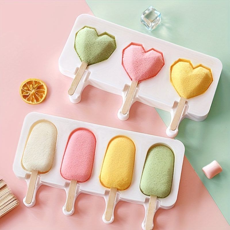 2/50pcs, Multiple Ice Cream Silicone Molds, Ice Pop Molds, For Home-made DIY Ice Cream, Cheese, Food-grade Fondant, Chocolate Cake Silicone Molds, Kitchen Supplies, Baking Tool