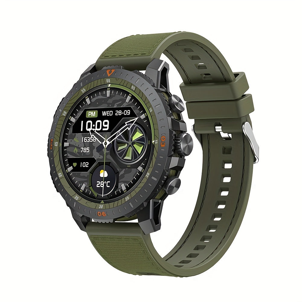 For Samsung Android Phones, Rugged Men's Smartwatch, Wireless BT5.0, Texting And Calling, With Voice Assist, 460P AMOLED Large Screen, 49mm Circle Screen, Smart Bracelet For Health Steward, Whatsapp Message Remind, With App F