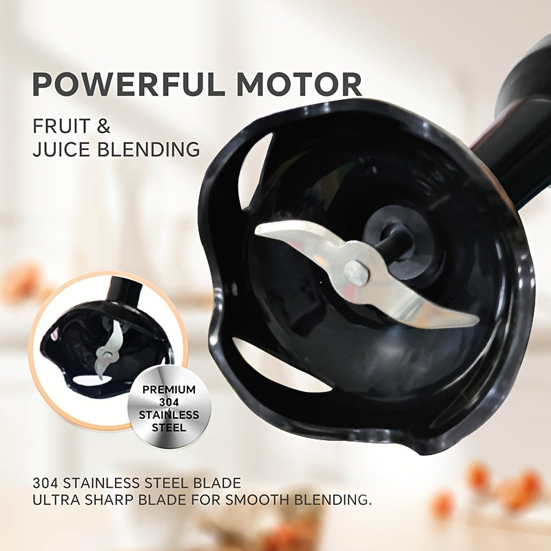400W 2-Speed Lalayuan Powerful Handheld Blender - 304 Stainless Steel Blades Portable Stick Mixer - Electric Immersion Blender with Detachable Base