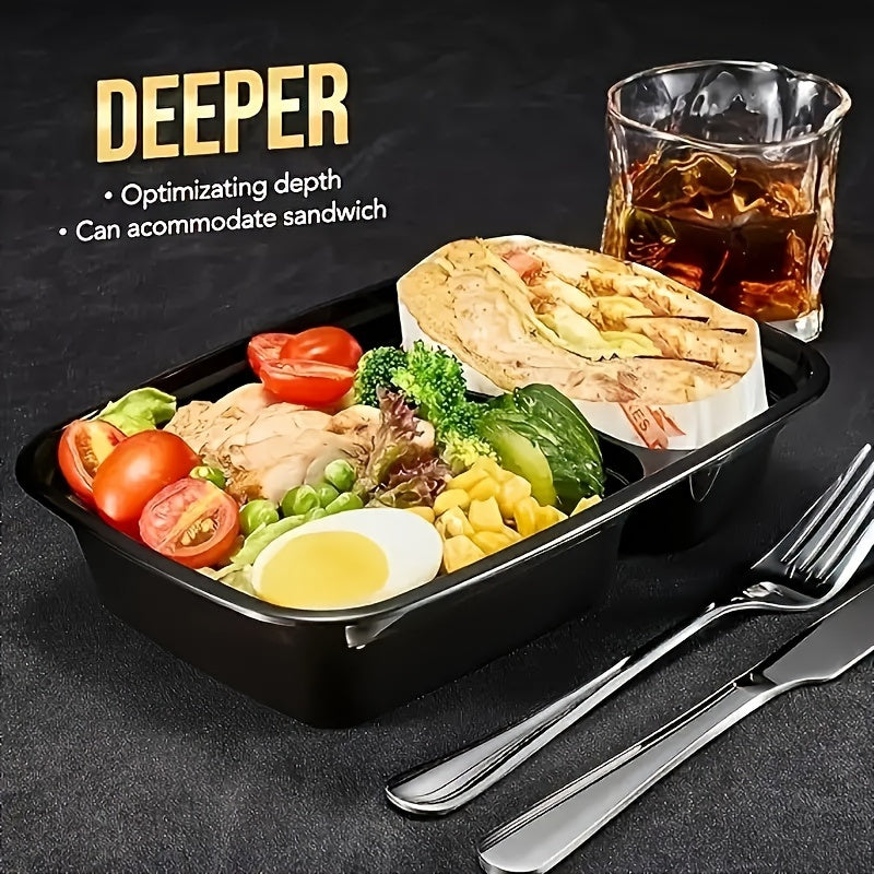 45Pcs/30Pcs disposable lunch box, takeout box, fast food lunch box, cake Dim sum box, fresh-keeping box, stackable with cover, microwave oven/dishwasher/refrigerator safe (28 ounces)