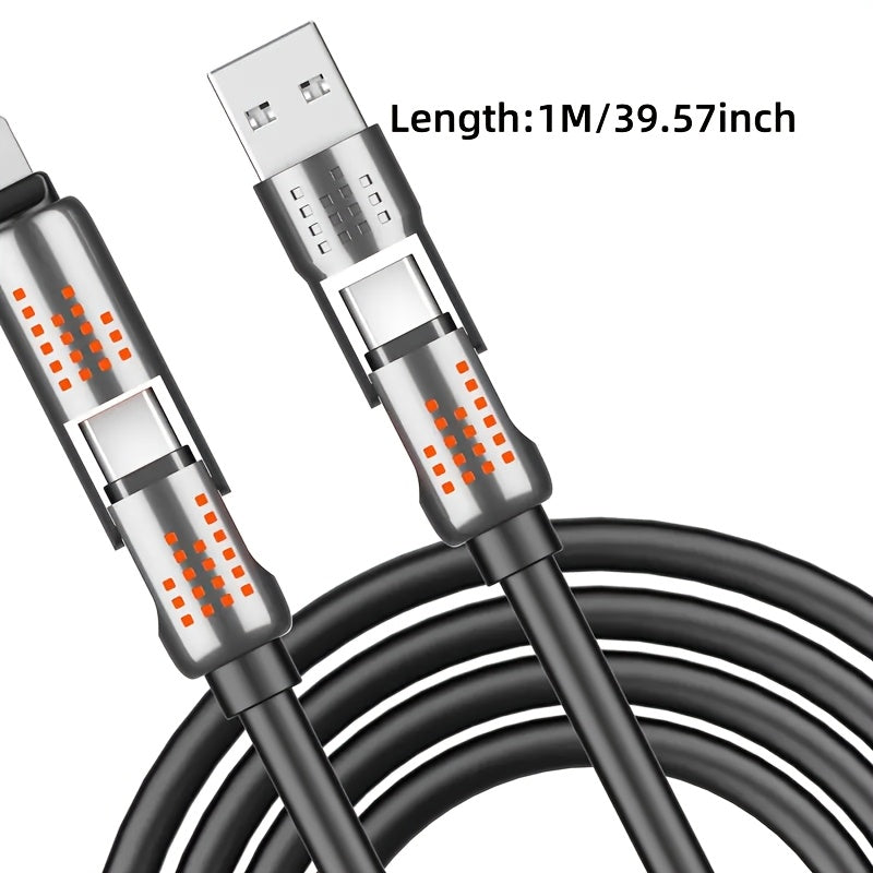 4-In-1 Multi USB Charging, High-Speed USB-C Fast Charging Cable for Android Phones from Samsung, Redmi, Oneplus And Xiaomi
