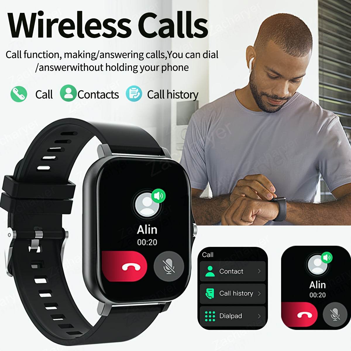 Zinc Alloy Smart Watch with Wireless Calls - findify 2025