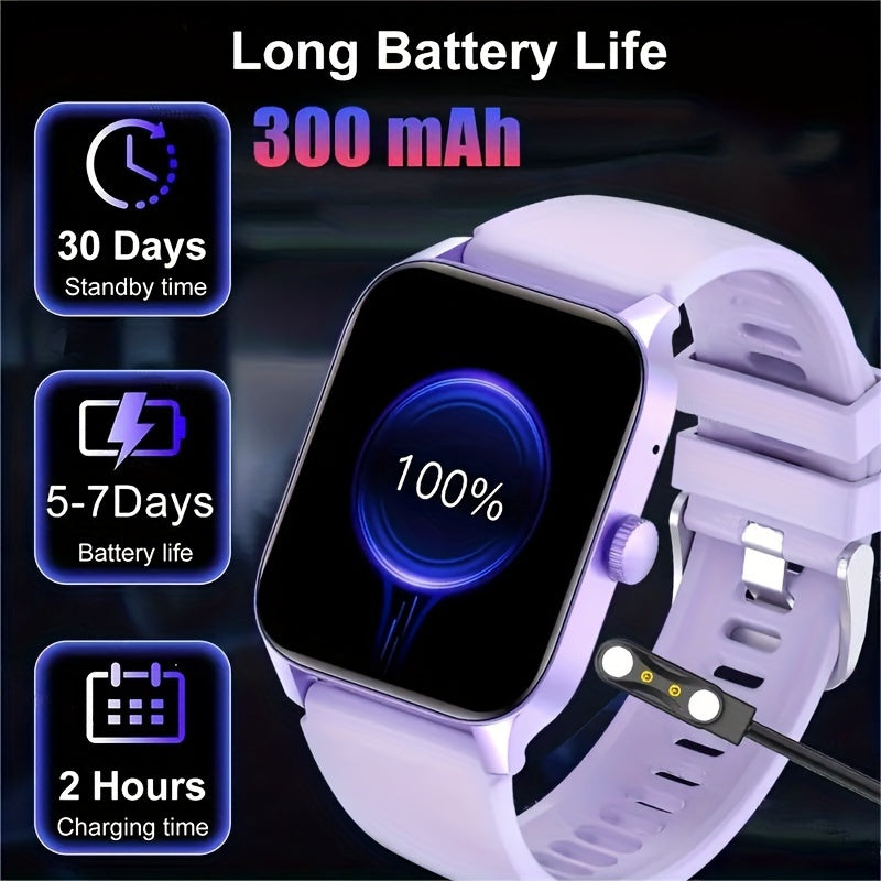 1.83 "Full Touch Screen Wireless Call Smartwatch, 100+ Sports Mode/100+ Dial/Ai Voice Control/music Playback, Smart Fitness Tracker, Compatible With Iphone And Android Phones