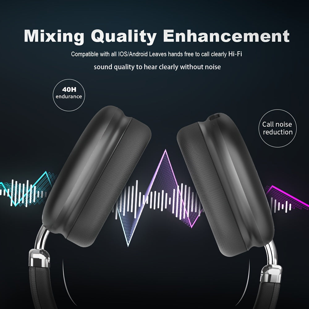 Wireless Headsets Wireless Headsets Wireless Headsets Real Gaming Earbuds With Microphones Wireless Headsets, Wireless Headsets With Microphones, HIFI Stereo Lightweight Immersive Audio Headphones For Home Office Phones