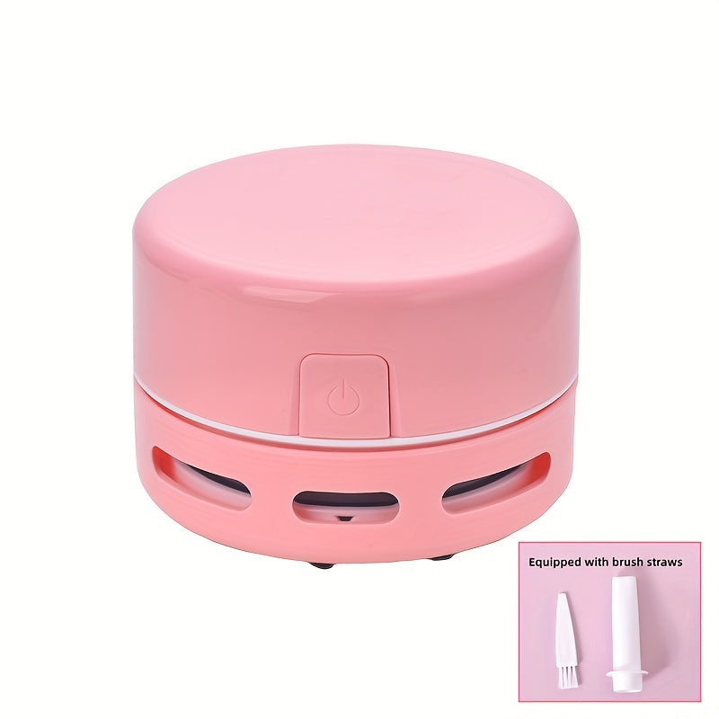 Mini Cute Desktop Vacuum Cleaner - Ultra-Portable Dust Buster with Powerful Suction - Effortlessly Cleans Corners, Adorable Design for Home & Office
