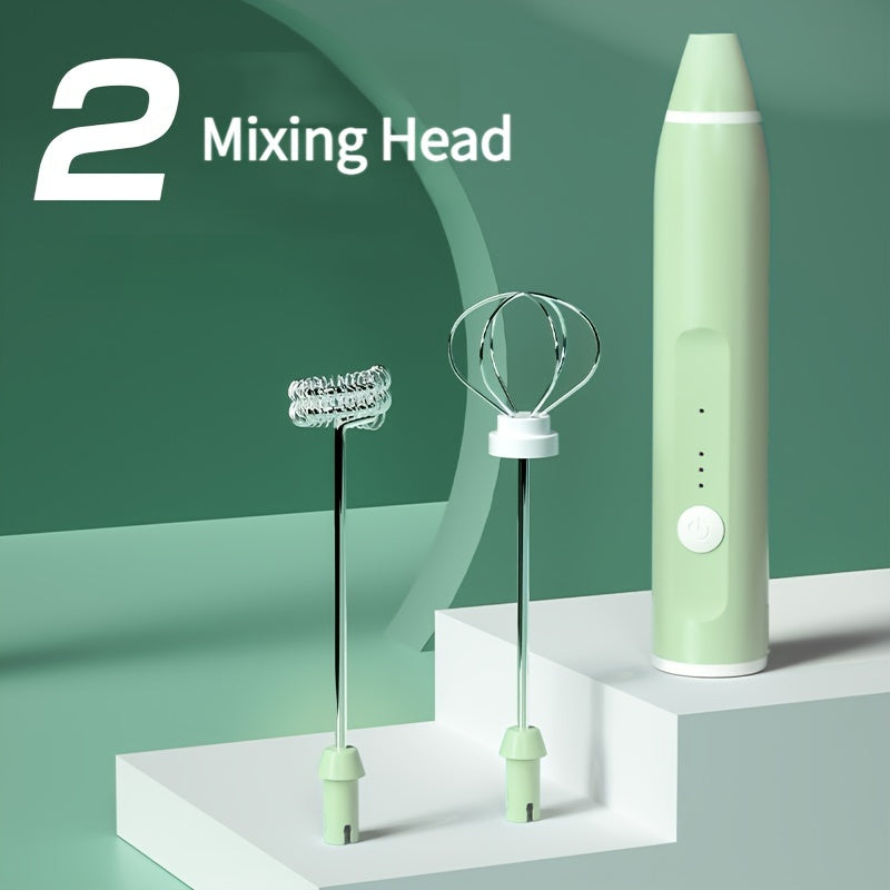 1pc Electric Milk Frother Portable Egg Beater USB Rechargeable Handheld Coffee Blender Milk Shaker Mixer Foamer Food Blender