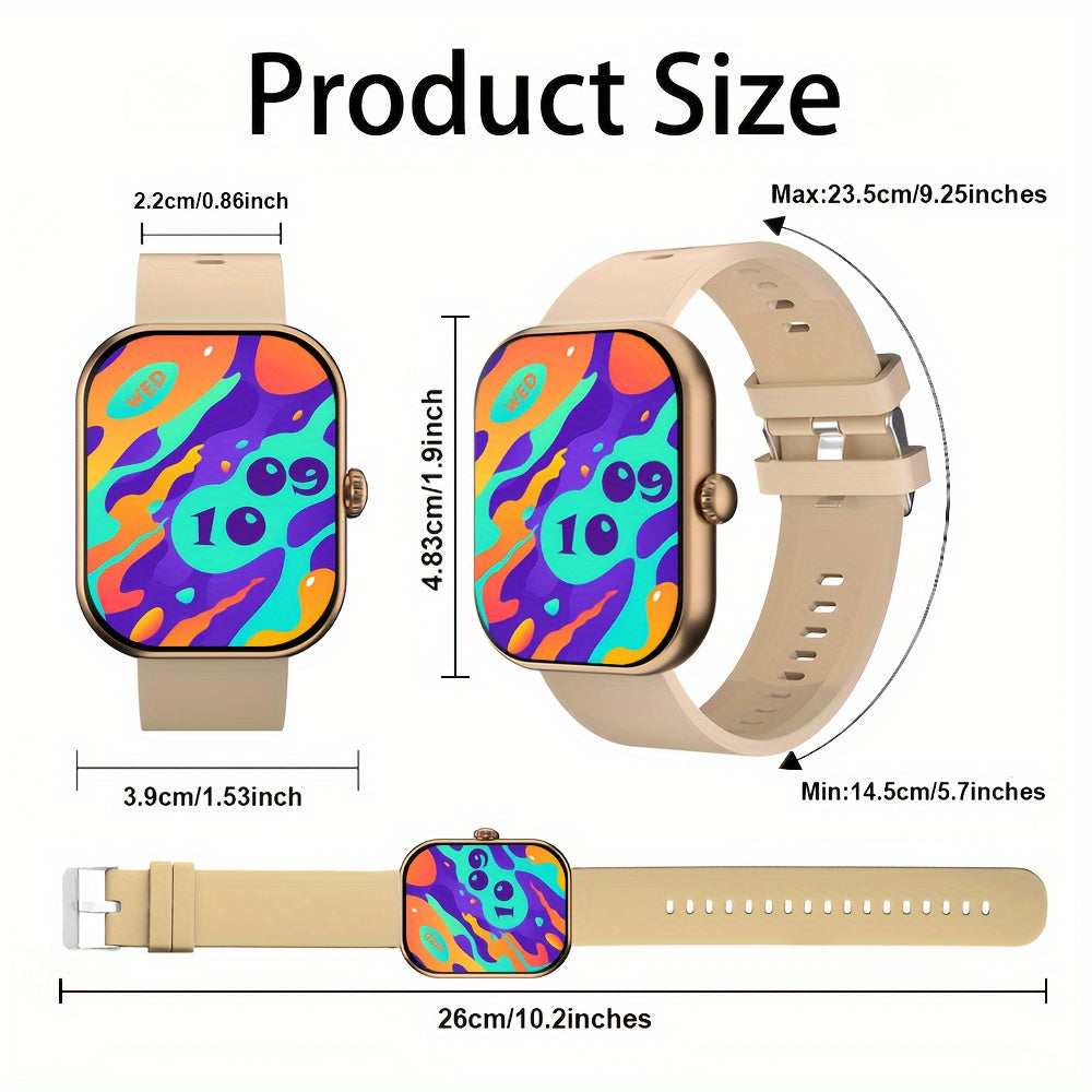 2.01" HD Screen LAXASFIT Smart Watch Plus - Advanced Fitness Activity Tracker with 128 Sport Modes, Weather Forecast, Remote Music Control, and Call/Answer Function for Android Phones - Ideal Outdoor Smartwatch Gift for Women