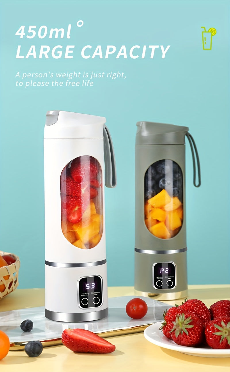 1500mAh Cord Travel Mini Juicer - Portable Citrus Juicers for Shakes and Smoothies - High-Speed Blender with 50W Power, Compact Size for Kitchen and On-The-Go Use