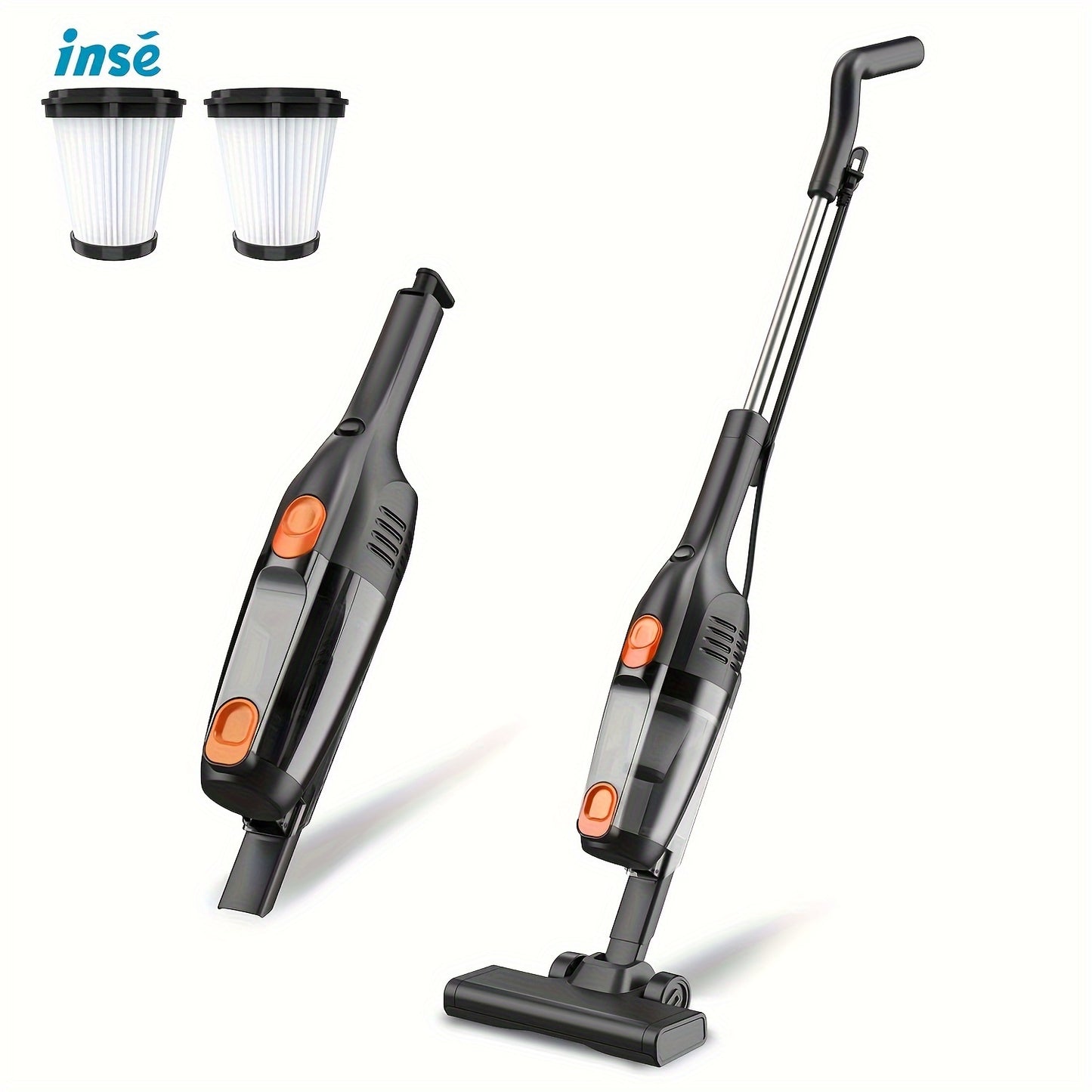 INSE R3s Corded Vacuum Cleaner, 400W High-Performance Motor, 16KPa Strong Suction, Lightweight Design with Advanced Filtration for Pet Hair & Dust, Includes 9 Accessories, Flexible ≥275.59inch Cable, Ergonomic Grip, Ideal f