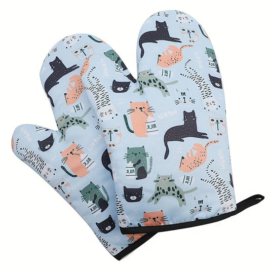 1pc Cartoon Creative Cat Oven Insulation Gloves, Microwave Oven & Baking Gloves