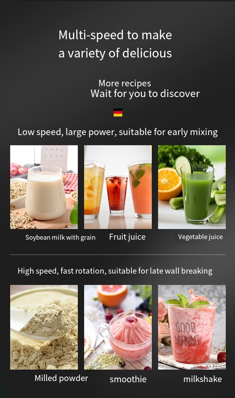 Wall Breaking Machine, Household Blender, Multi-functional Kitchen Soy Milk Machine, Cooking Grinder, Juicer, Juice Machine