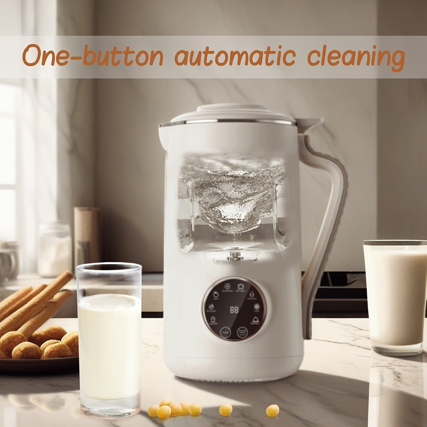 [Smart Milk Maker] Compact Smart Soy Milk Maker | Fully Automatic Food Processor, Blender, And Multifunctional Portable Juicer