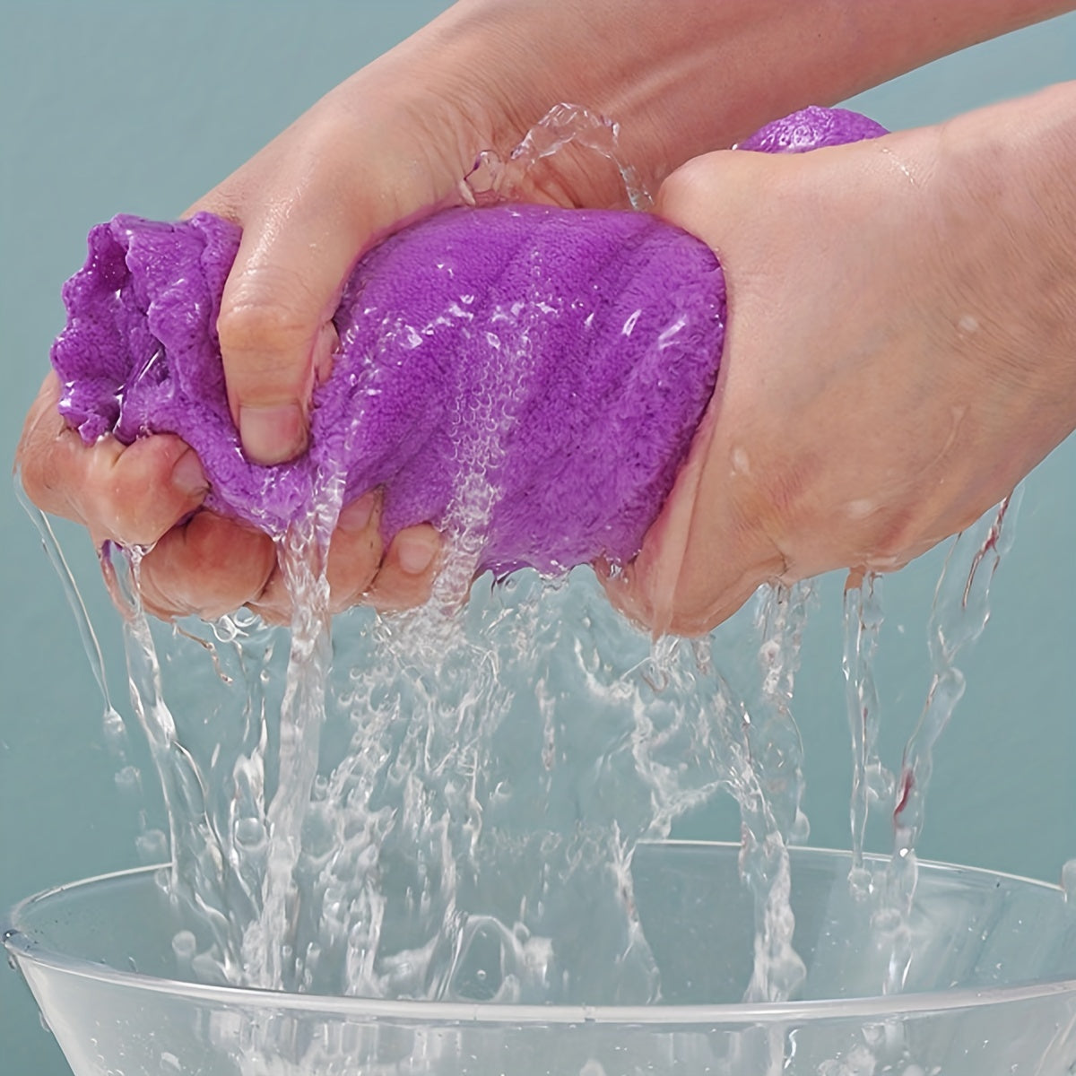 5/10pcs, Solid Color Dishcloth, Household Thickened Kitchen Dish Cloth, Super-absorbent Dish Towel, Cleaning Special, Bamboo Fiber, Absorbent, Does Not Fall Off, Does Not Stick To Oil, Cleaning Supplies