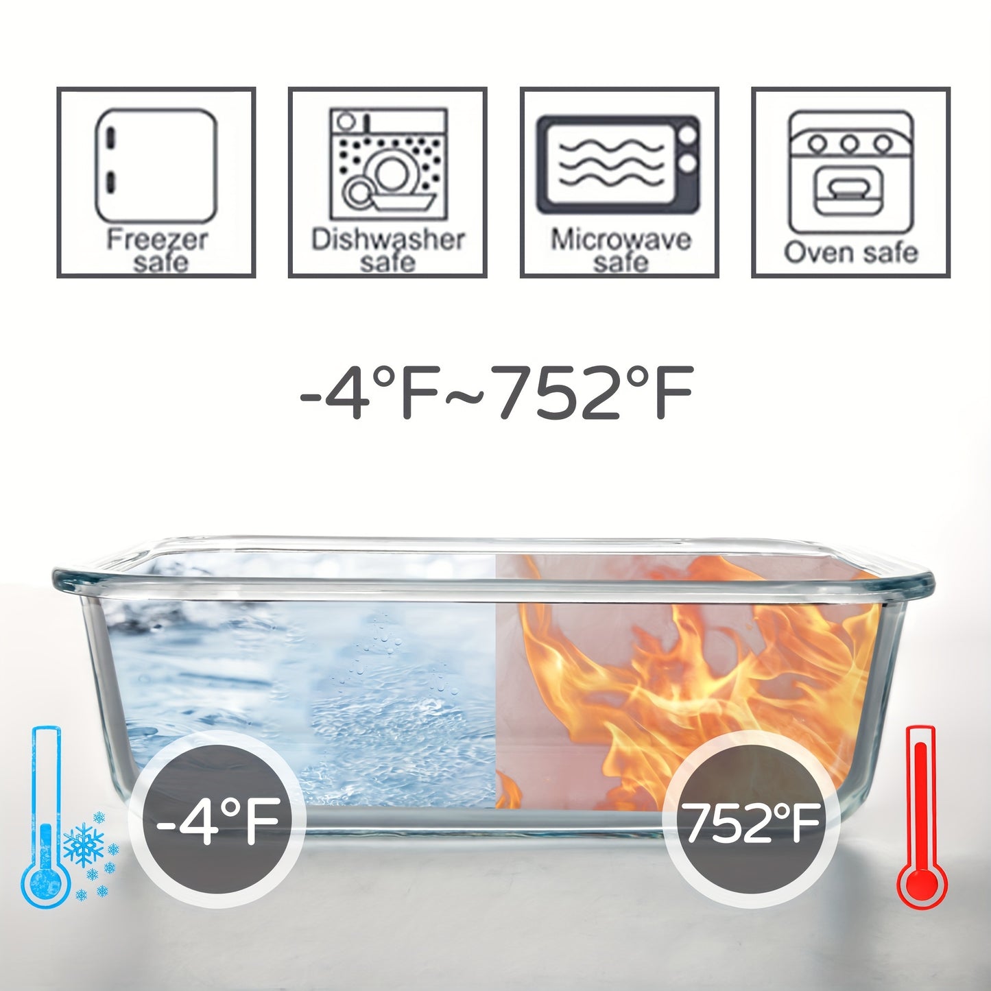 16 Pack Glass Meal Prep Containers, Food Storage Containers with Airtight Lids, Dishwasher/Microwave/Oven/Freezer Safe Glass Containers for Leftovers