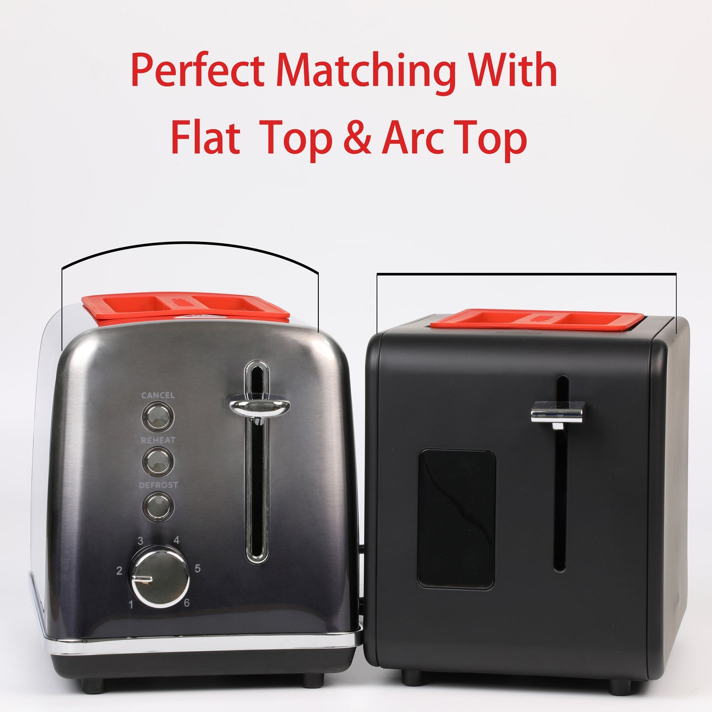 1pc Red Dustproof Dust Cover For 2 Slice Toaster, BPA Free, Food Safety Silicone Protecting Toaster From Dust, Dirt, Cat Hair, Dog Hair, Spills, Splash, Critters, Buggs And Smudges, Silicone Toaster Lid,, Toaster Top Cover, K