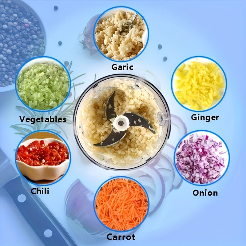 100/250ml USB Electric Mini Chopper - High-Performance Food Processor for Effortless Meat Grinding & Vegetable Crushing, Portable & Time-Saving Kitchen Companion