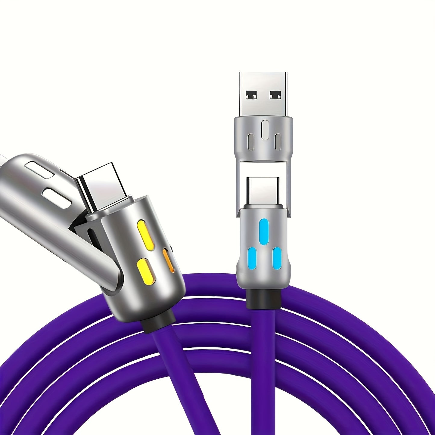4-In-1 Multi USB Charging, High-Speed USB-C Fast Charging Cable for Android Phones from Samsung, Redmi, Oneplus And Xiaomi