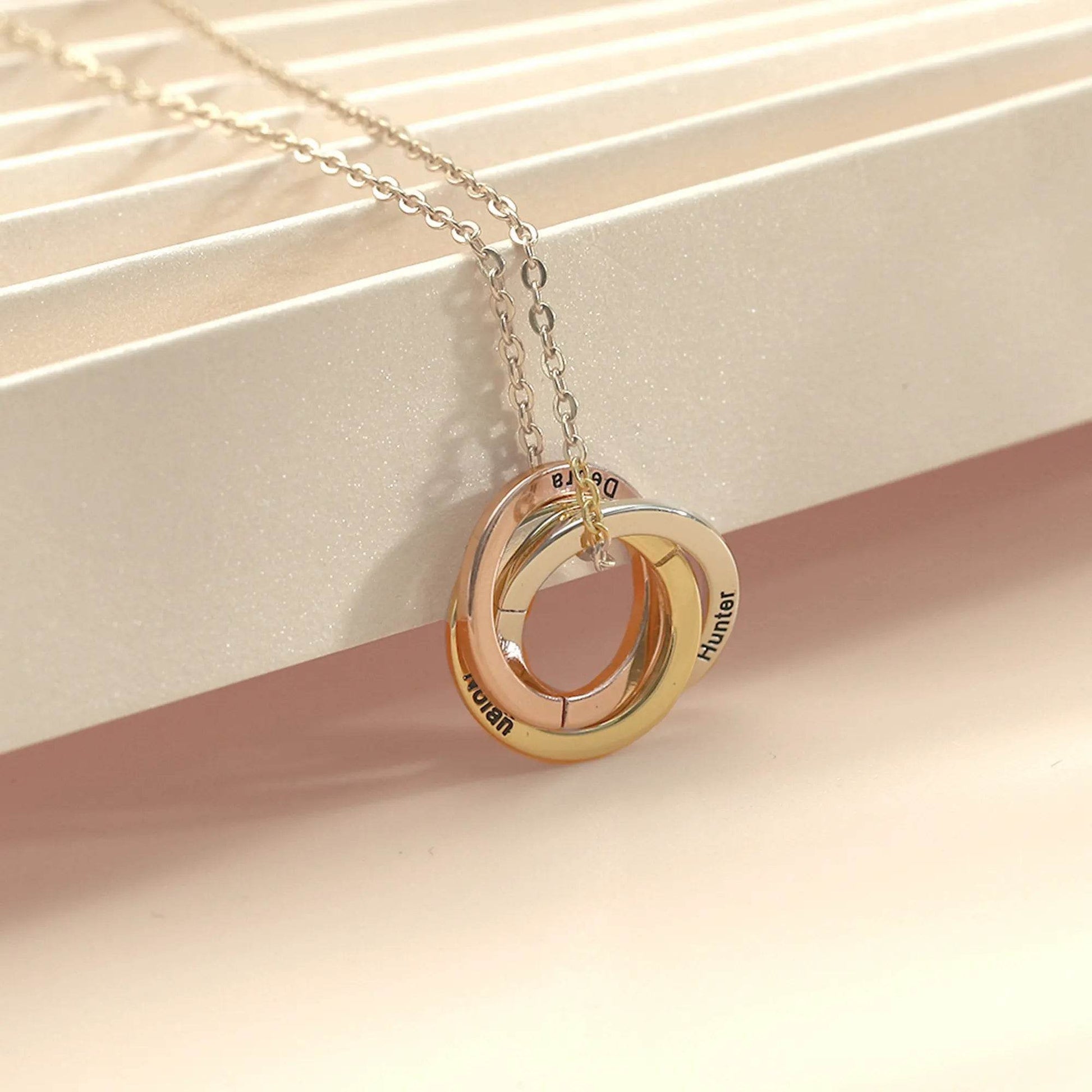 Customized Name Necklace Shopify Dropshipping Agent Engraved 18K Gold Plated Ring Fashion Pendant Necklace for Women Jewelry - findify 2025
