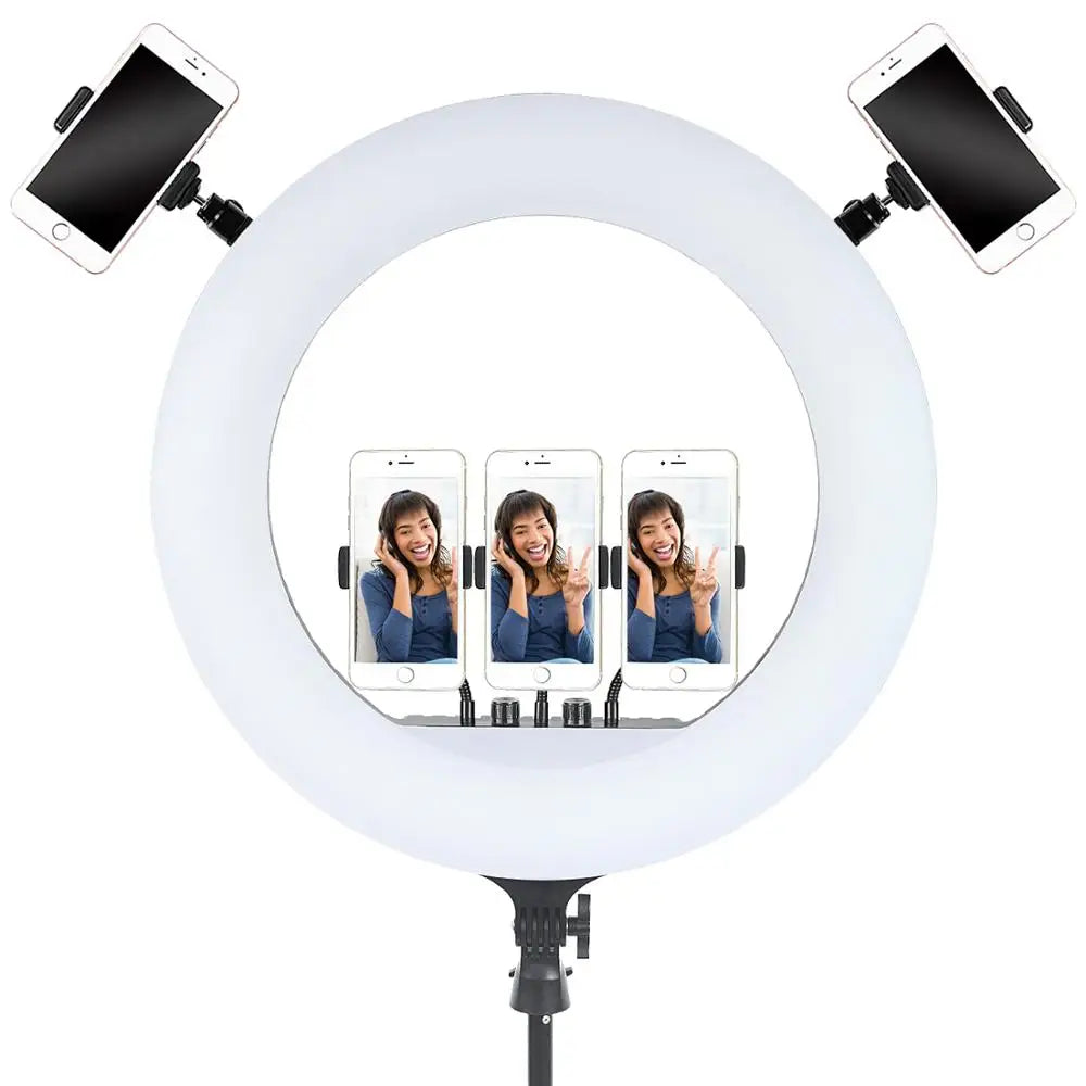 Fusitu FT-54 LED Ring Light Dimmable Selfie Lamp Stand Phone Holder For Video Live Profissional Photography Lighting kit