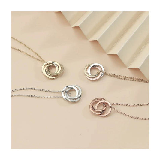 Customized Name Necklace Shopify Dropshipping Agent Engraved 18K Gold Plated Ring Fashion Pendant Necklace for Women Jewelry - findify 2025