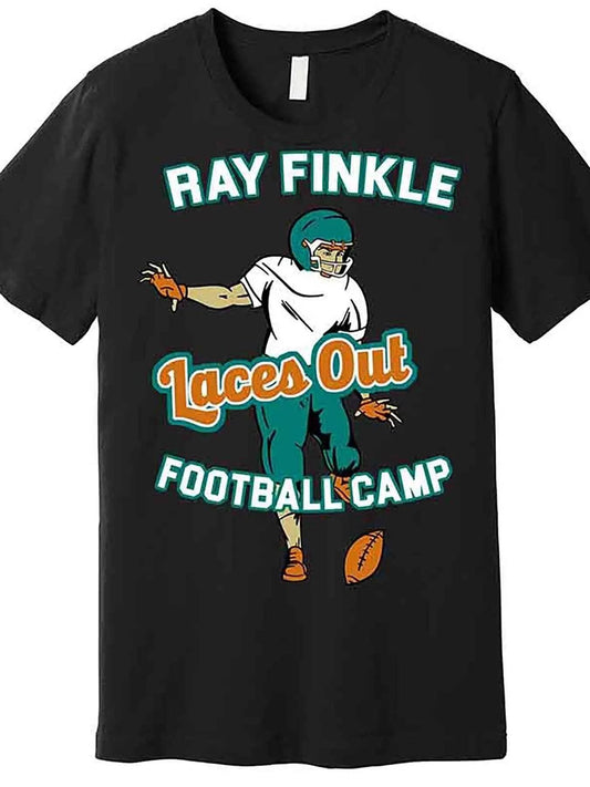 Ray Finkle Football Camp Premium Graphic T-Shirt for Men - Short Sleeve Black Tee - findify 2025