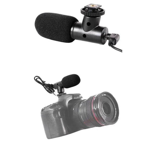 Portable Video Camera Microphone Windproof Mini Cell Phone Microphone Black Computers Microphone For Recording Interviewing - findify 2025