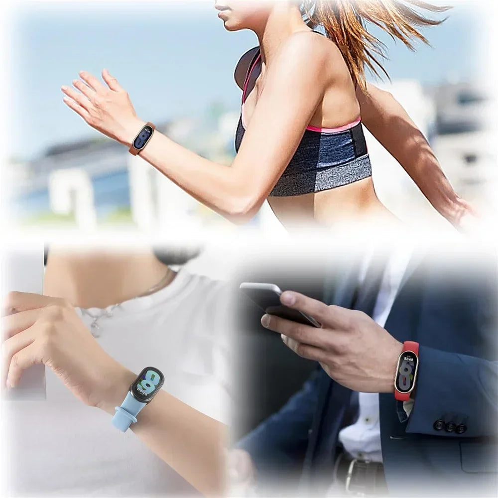 Sport Silicone Strap for Xiaomi Mi Band 9 NFC Replacement Bracelet Belt for Xiaomi Mi Band 8/9 Wriststrap Smartwatch Accessories