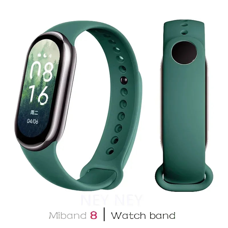Sport Silicone Strap for Xiaomi Mi Band 9 NFC Replacement Bracelet Belt for Xiaomi Mi Band 8/9 Wriststrap Smartwatch Accessories