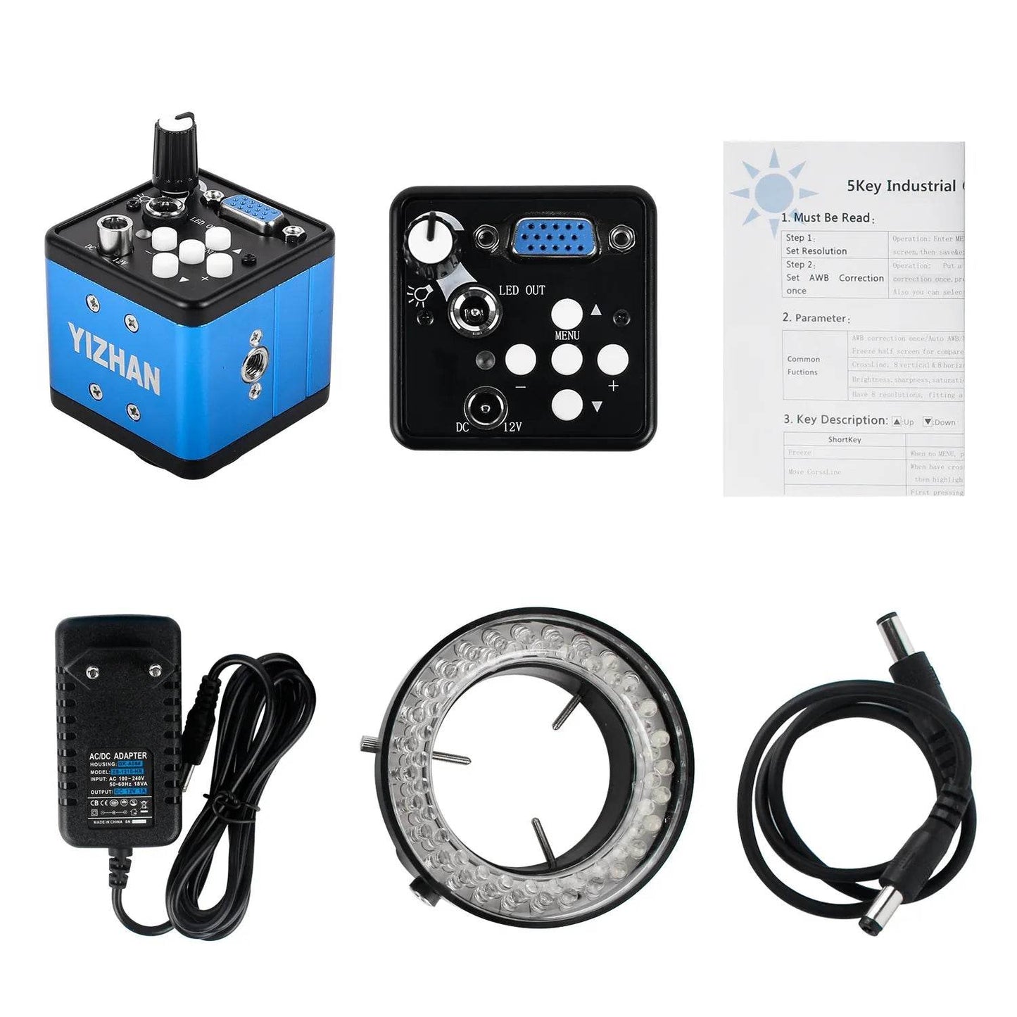 Yizhan HD Electronic Digital Microscope For Soldering Microscope Set 1080P VGA/HDMI Industrial Camera 150X Zooms Fold Bracket - findify 2025