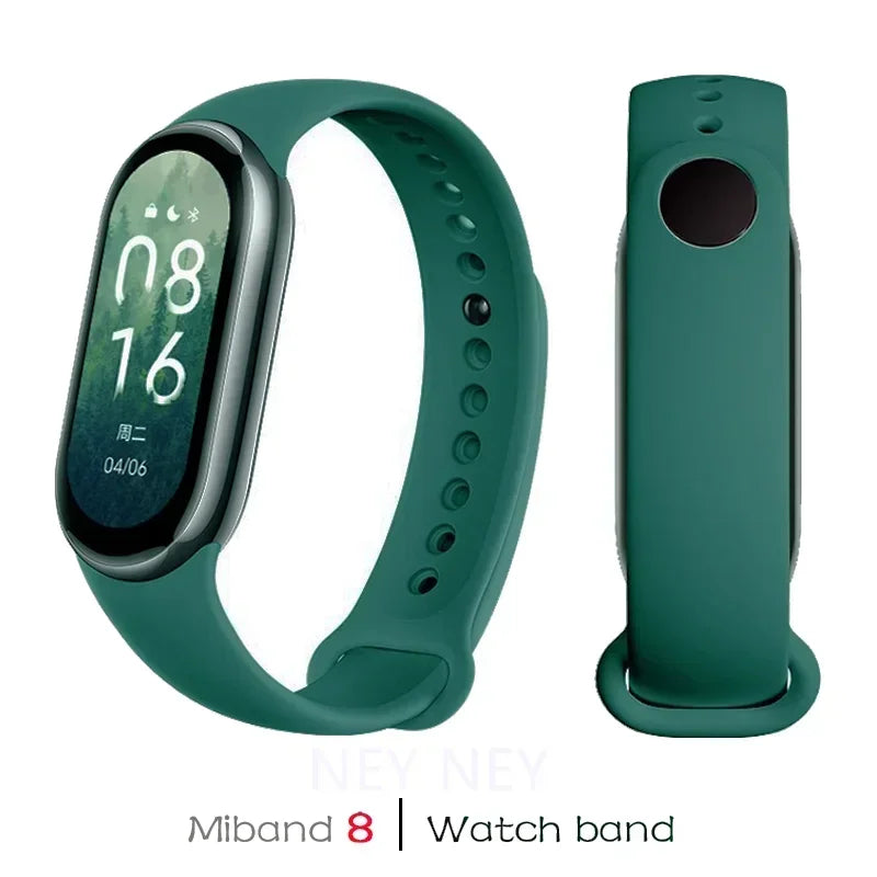 Sport Silicone Strap for Xiaomi Mi Band 9 NFC Replacement Bracelet Belt for Xiaomi Mi Band 8/9 Wriststrap Smartwatch Accessories