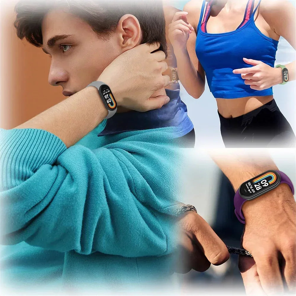 Sport Silicone Strap for Xiaomi Mi Band 9 NFC Replacement Bracelet Belt for Xiaomi Mi Band 8/9 Wriststrap Smartwatch Accessories