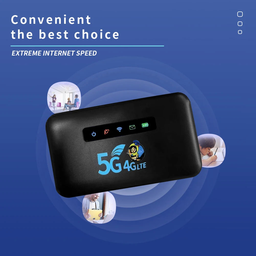 4G Pocket Wireless WiFi Router Portable Mobile WiFi Hotspot CAT4 150Mbps WiFi Mobile Router 2600mAh with SIM Card Slot