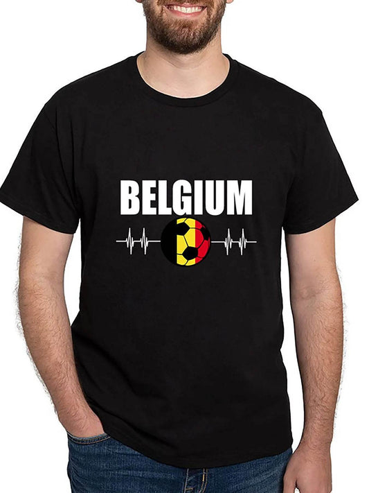 Belgium Football 156674 funny Men’s Short Sleeve Graphic T-shirt Collection black - findify 2025