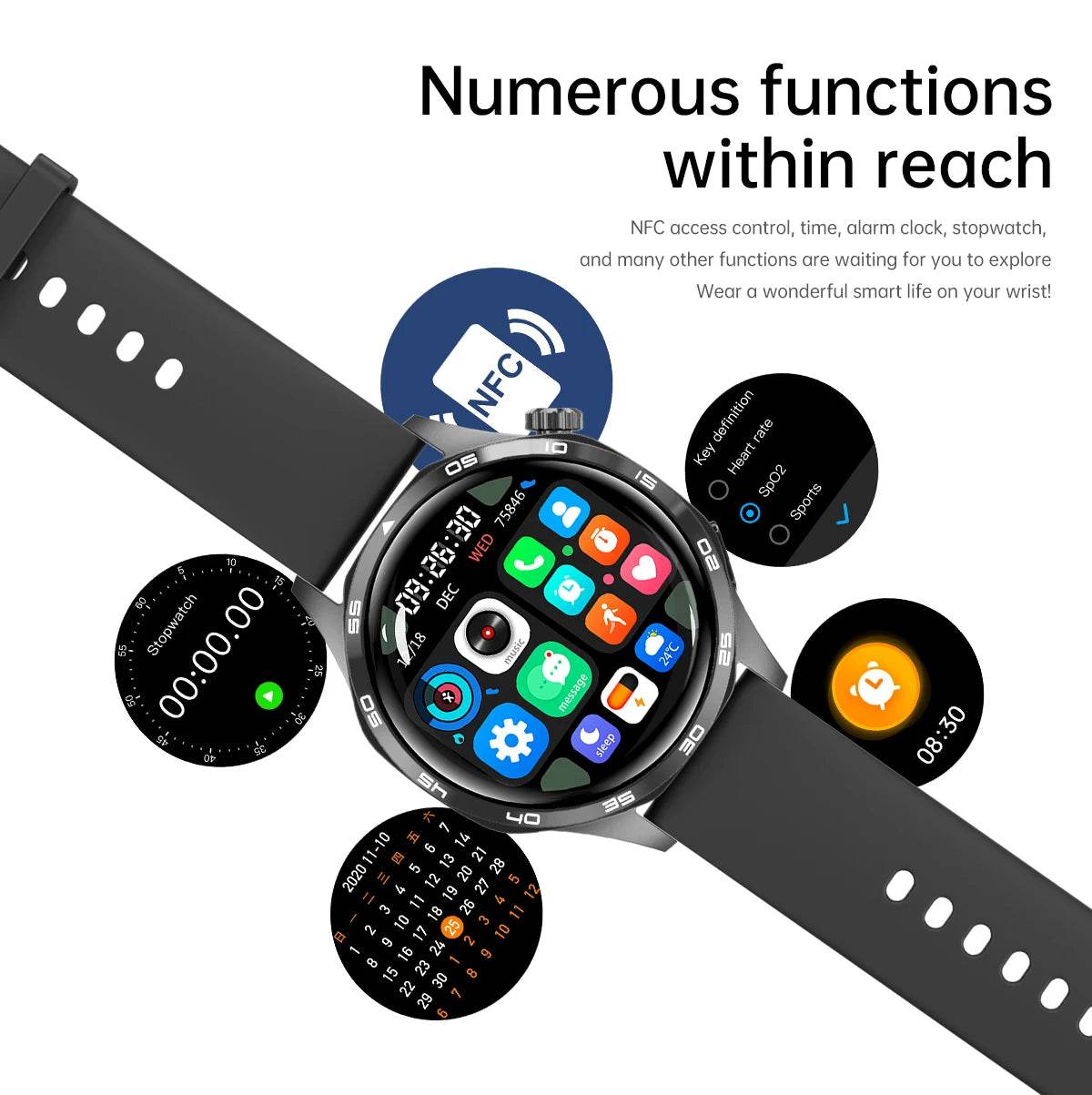 Watch GT5 PRO Smartwatch GPS Motion Trajectory HD Screen Bluetooth Call NFC Men Smart Watch Outdoor Sports Watches Men 2024 New - findify 2025