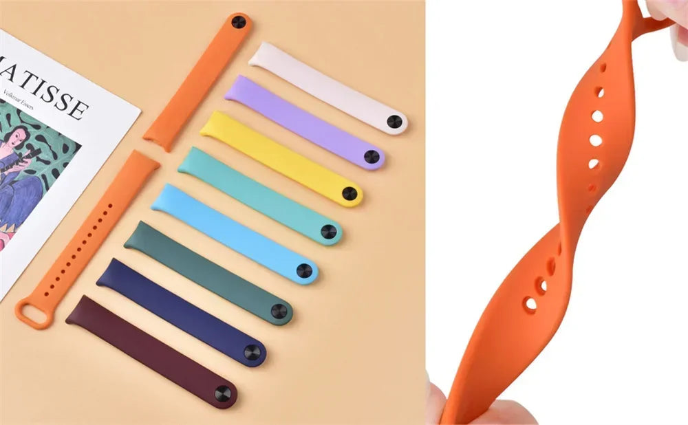 Sport Silicone Strap for Xiaomi Mi Band 9 NFC Replacement Bracelet Belt for Xiaomi Mi Band 8/9 Wriststrap Smartwatch Accessories