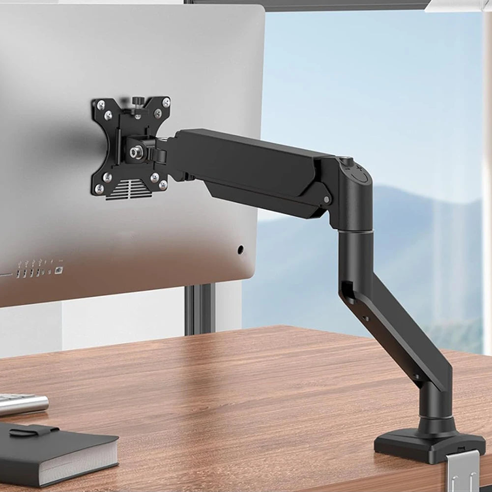 Single Monitor Stand Swivel Monitor Bracket Free Adjustable Expandable Display Bracket Holds 4.9 To 19.8lbs for Home Office