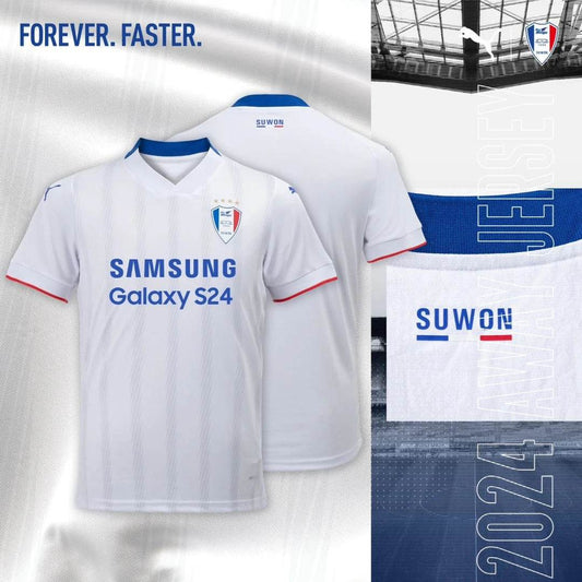 25 Summer Korea Suwon Samsung Blue Wing Club Retro Men's Youth Football Jerseys T-Shirts Short Sleeves Breathable Casual Y2K - findify 2025