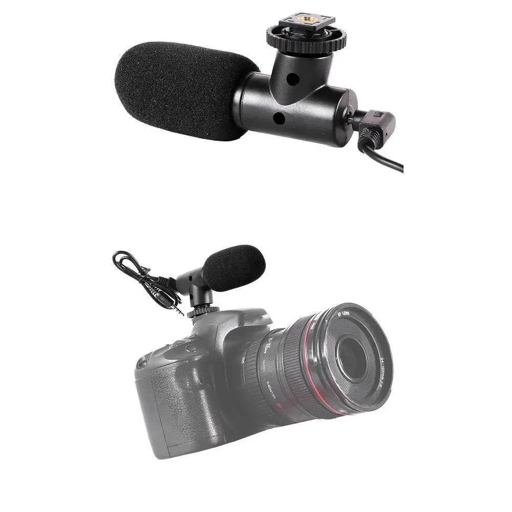 Portable Video Camera Microphone Windproof Mini Cell Phone Microphone Black Computers Microphone For Recording Interviewing - findify 2025