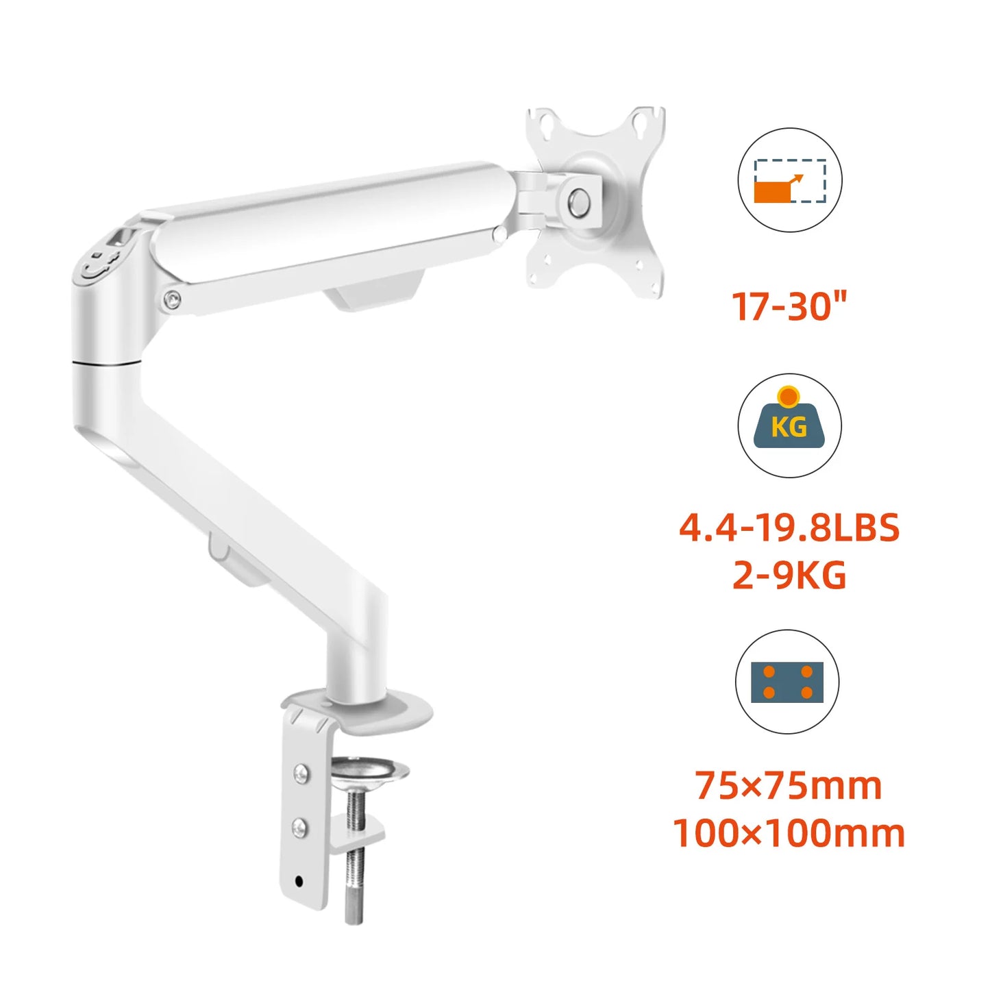 HILLPORT 17-34" Desktop Monitor Arm Holder Gas Spring Full Motion Mount Strut LCD LED TV Bracket Stand PC Soport Support M5