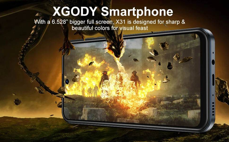 XGODY X31 New,Cell phone,6.5 inch,3GB RAM,64GB ROM,Smartphone Android,8+13MP,4250mAh,Mobile phones,4G Dual SIM,Google Play Store - findify 2025
