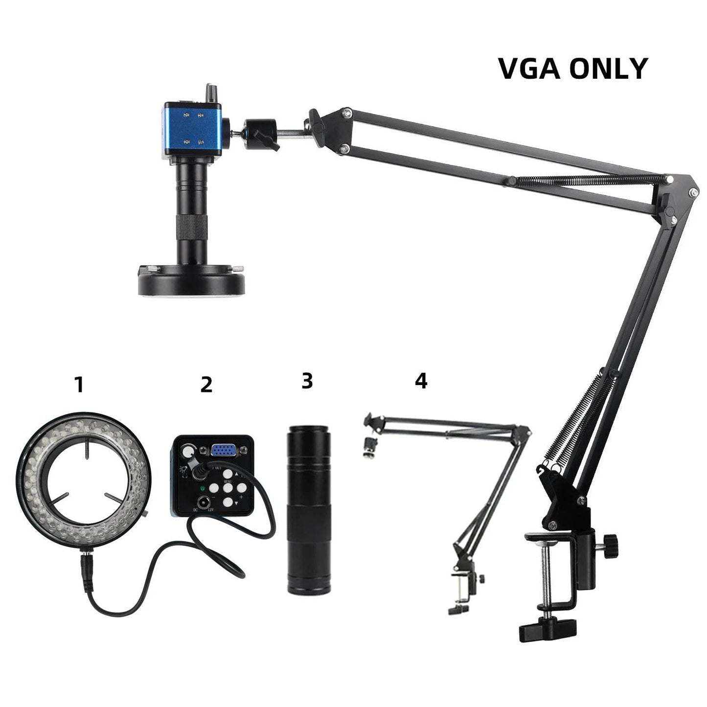 Yizhan HD Electronic Digital Microscope For Soldering Microscope Set 1080P VGA/HDMI Industrial Camera 150X Zooms Fold Bracket - findify 2025