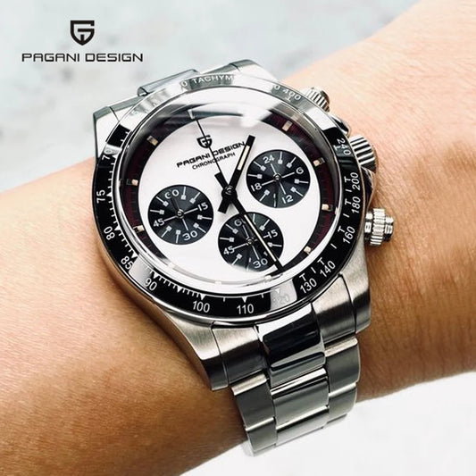 PAGANI DESIGN Men Quartz Wristwatches VK63 Watch For Men Ceramic Bezel Chronograph Sports Waterproof Stainless Reloj Hombre 2023