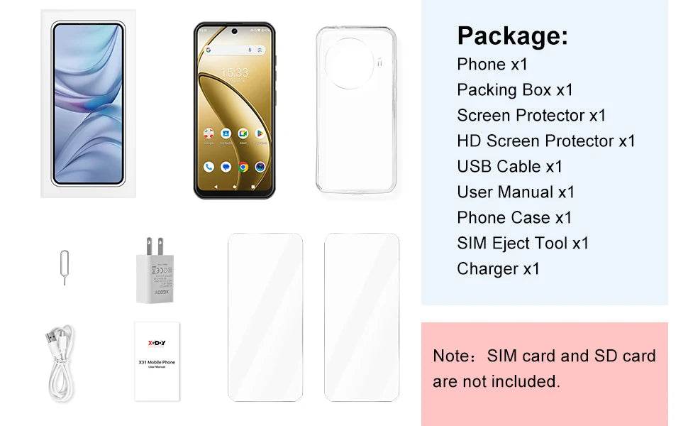 XGODY X31 New,Cell phone,6.5 inch,3GB RAM,64GB ROM,Smartphone Android,8+13MP,4250mAh,Mobile phones,4G Dual SIM,Google Play Store - findify 2025