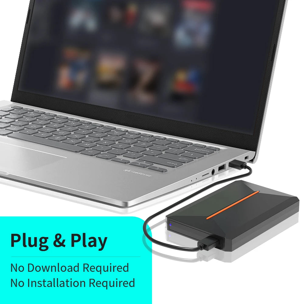Launchbox OS 500GB Portable Gaming HDD Retro Game Console with 3700+PC/3D Games for PS4/PS3/PS2/PS1/Wii/Wiiu for Wins PC/Laptop