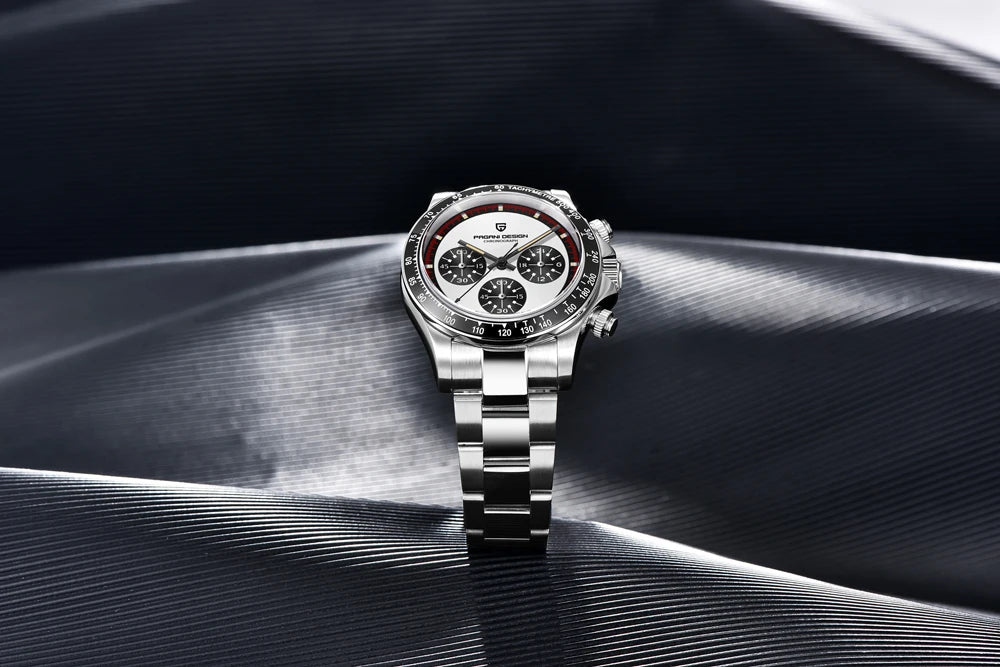 PAGANI DESIGN Men Quartz Wristwatches VK63 Watch For Men Ceramic Bezel Chronograph Sports Waterproof Stainless Reloj Hombre 2023