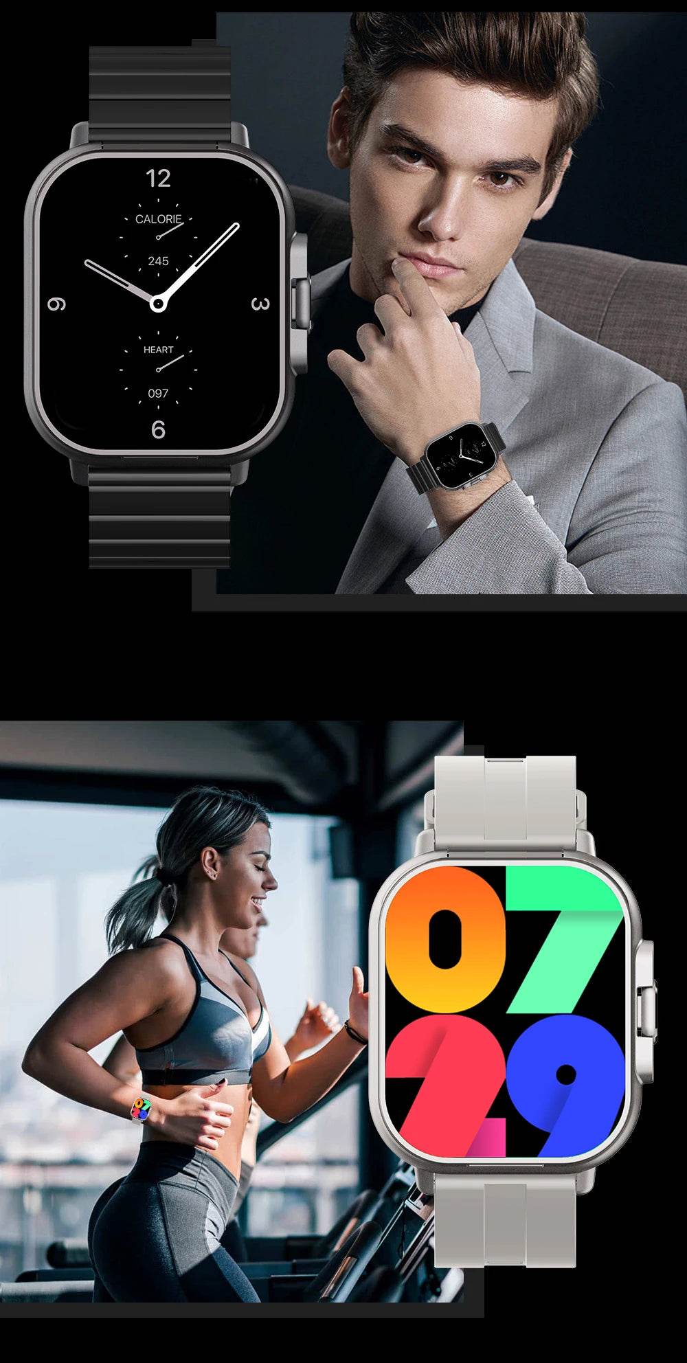 2 in 1 Built-in Smartwatch with Earphone Multi-Sport NFC Call Smart Watch with Earbuds Headphone for iPhone Android Smartphone - findify 2025